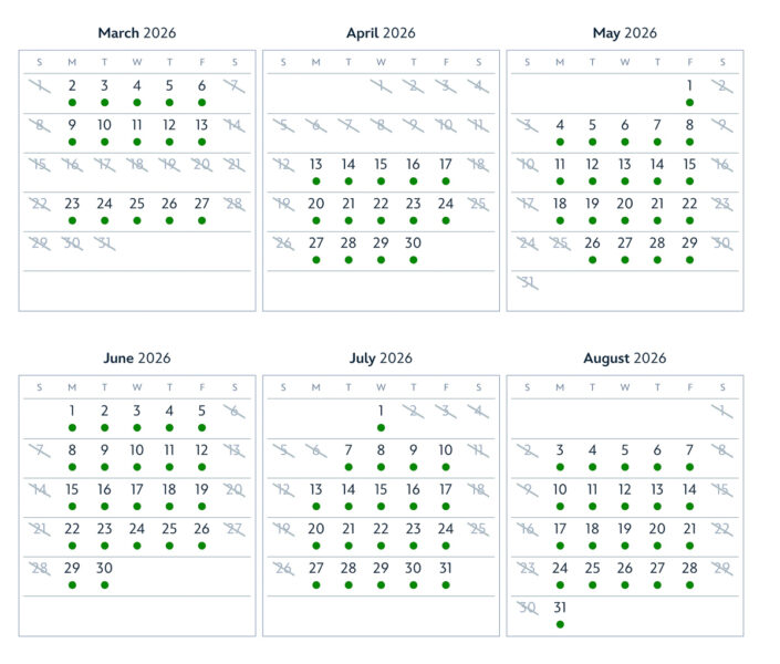 Disney Park Pass Reservation Calendar availability Pixie Dust Pass