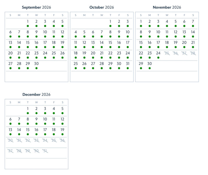 Disney Park Pass Reservation Calendar availability Sorcerer Pass