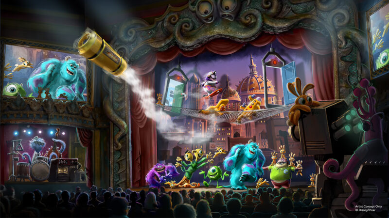 Monstropolis concept art Glob Theater Hollywood Studios