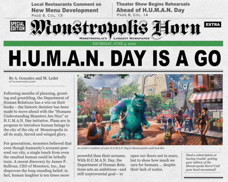 Monstropolis concept art human day Hollywood Studios