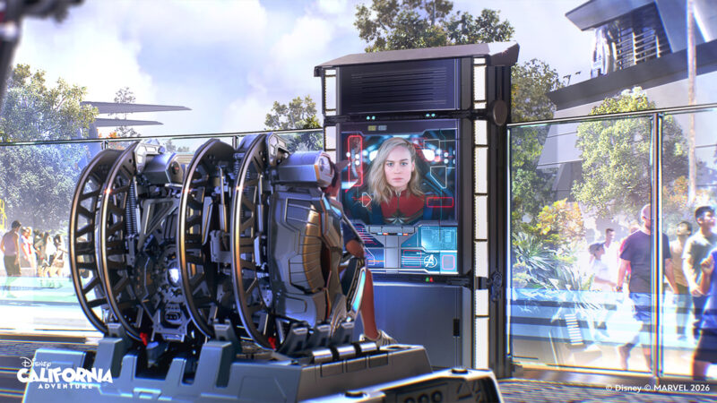 Stark Flight Lab Disney California Adventure concept art ride vehicle