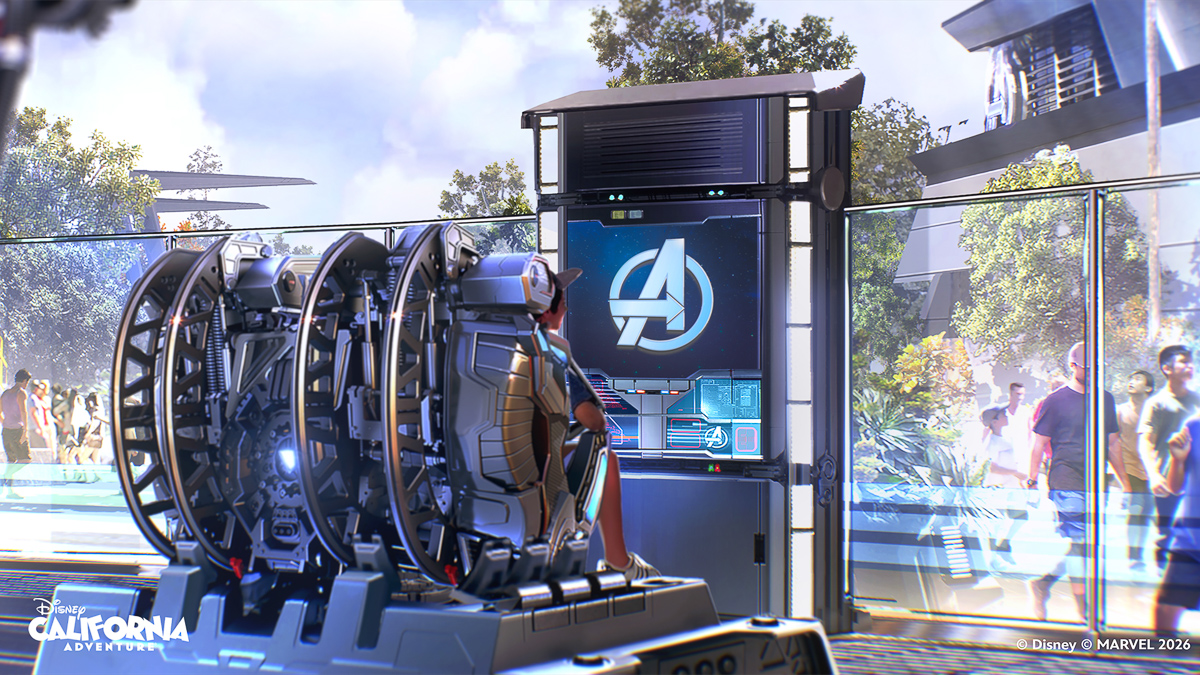 Stark Flight Lab Disney California Adventure concept art ride vehicle