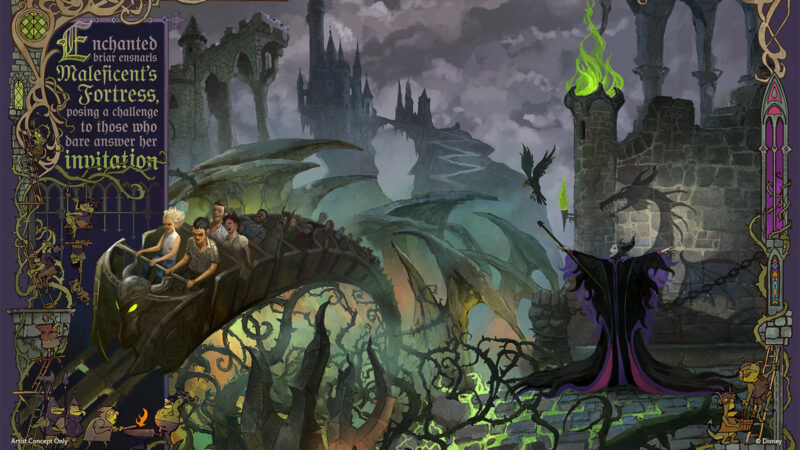 Maleficent Coaster ride concept art Villains Land Magic Kingdom