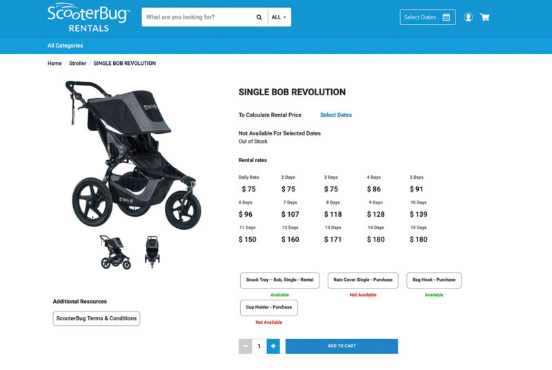 Scooter Bug Strollers Orlando rental